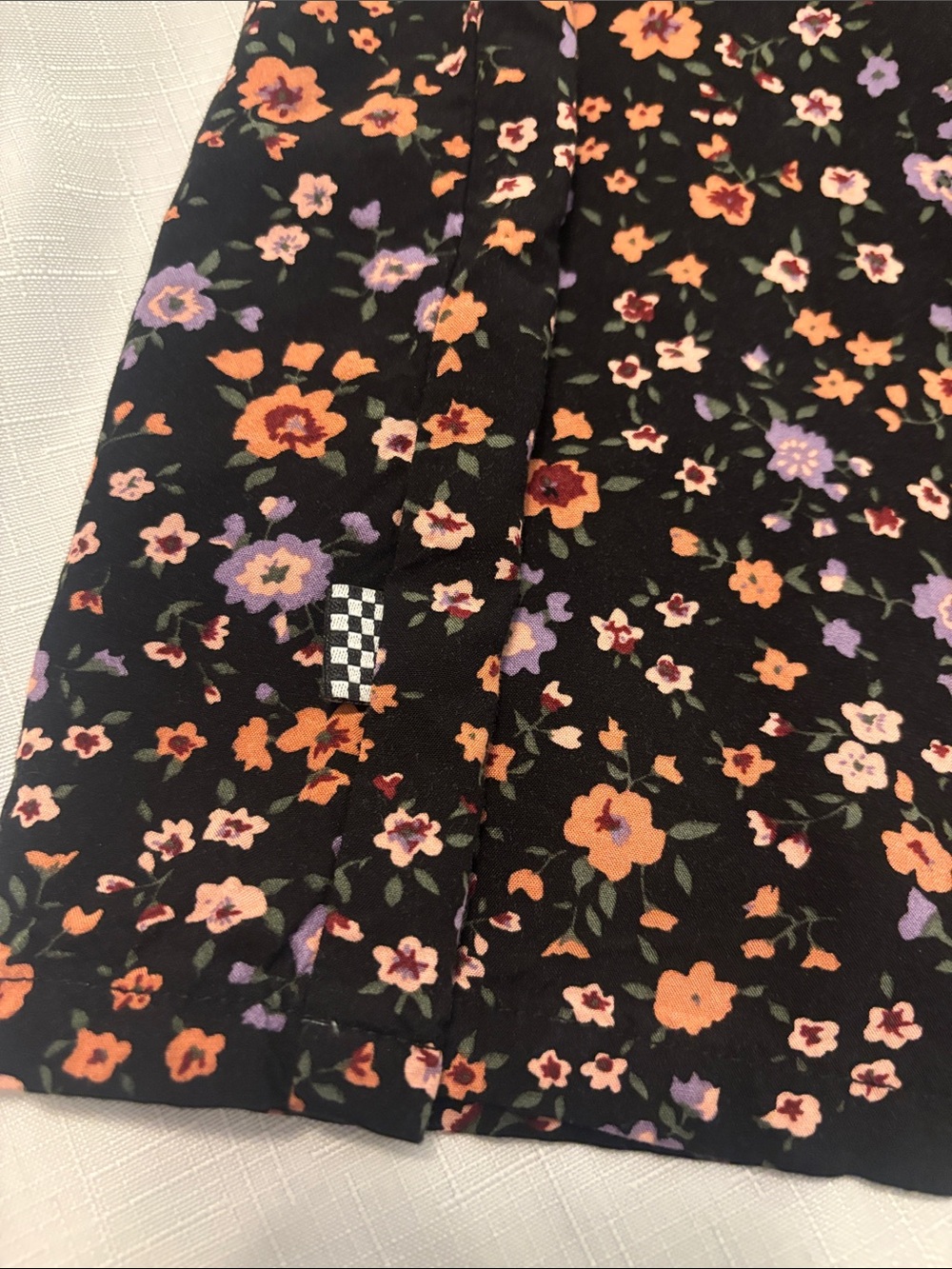 Vans Skater Slip dress SZ XL black floral print  adjustable spaghetti straps - Picture 10 of 12